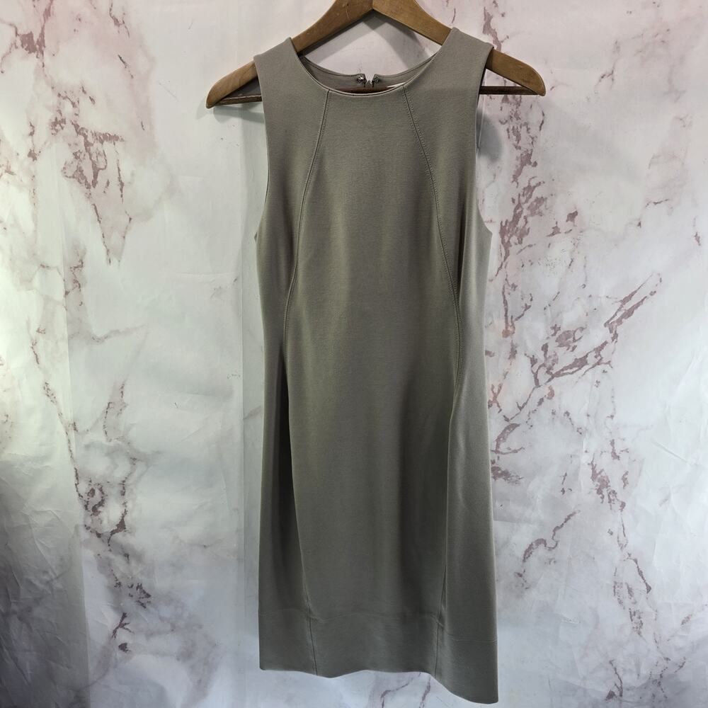 Babaton Dress Womens XS 2 Brown Ponte Taupe Mini Tank Aritzia
